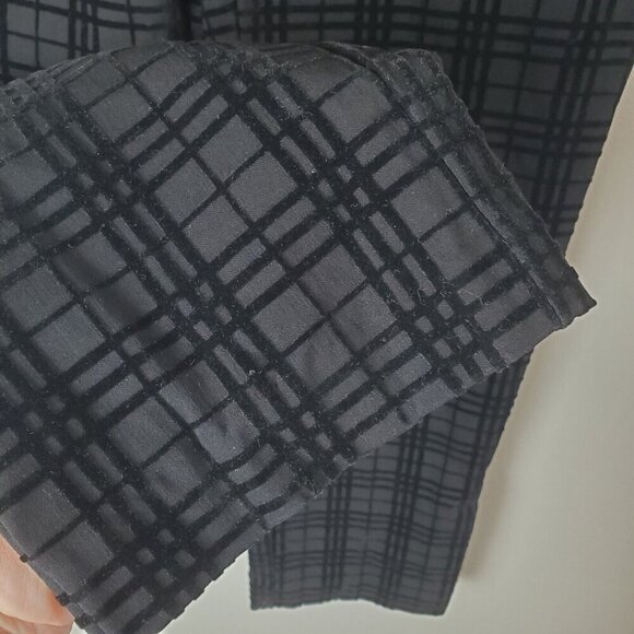 SOFT SURROUNDINGS‎ Pull On Pants Small Velvet Plaid Elspeth Straight Leg Black - Picture 10 of 12